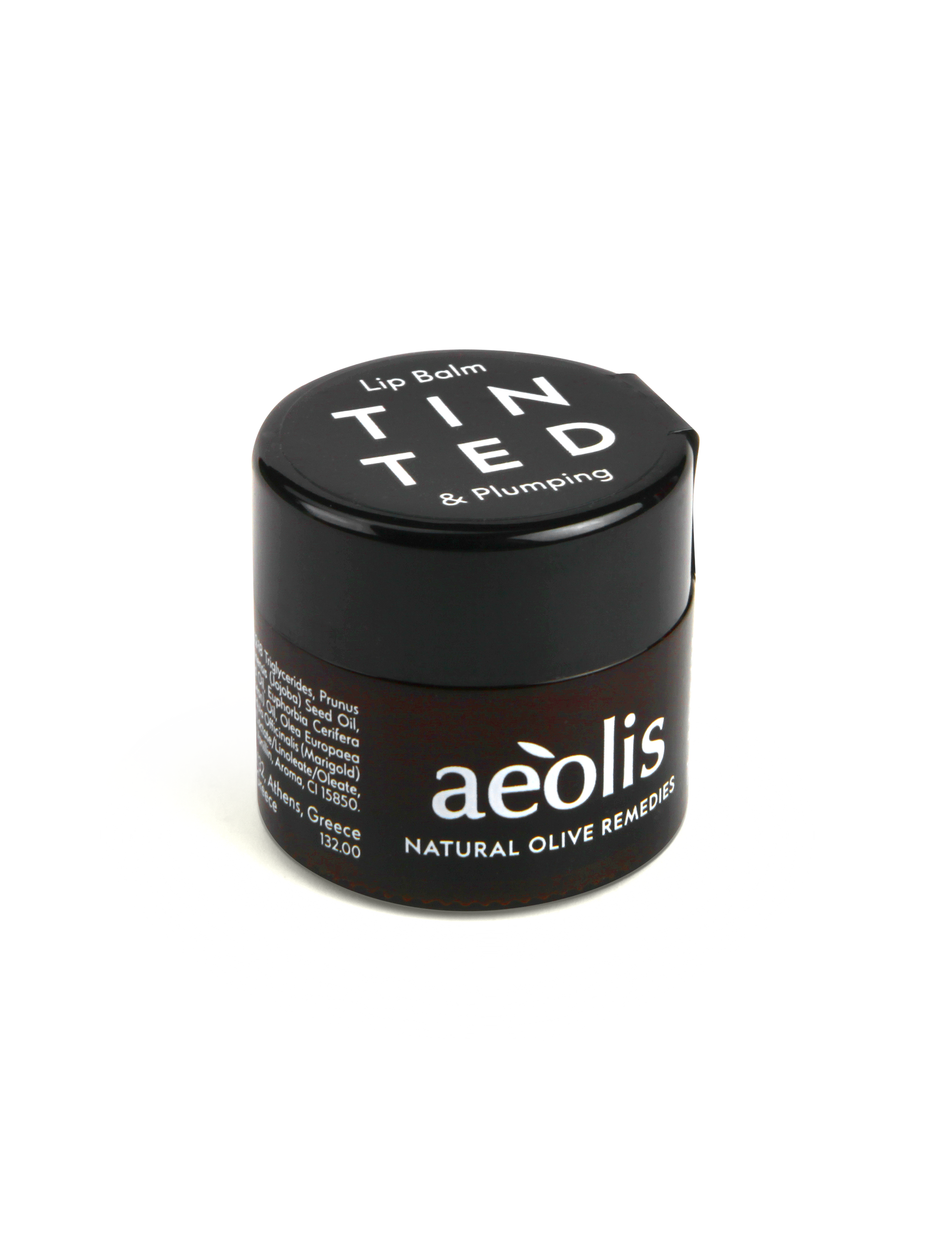 Tinted & Plumping Lip Balm – natural botanical lip care with hyaluronic acid and rosehip oil.