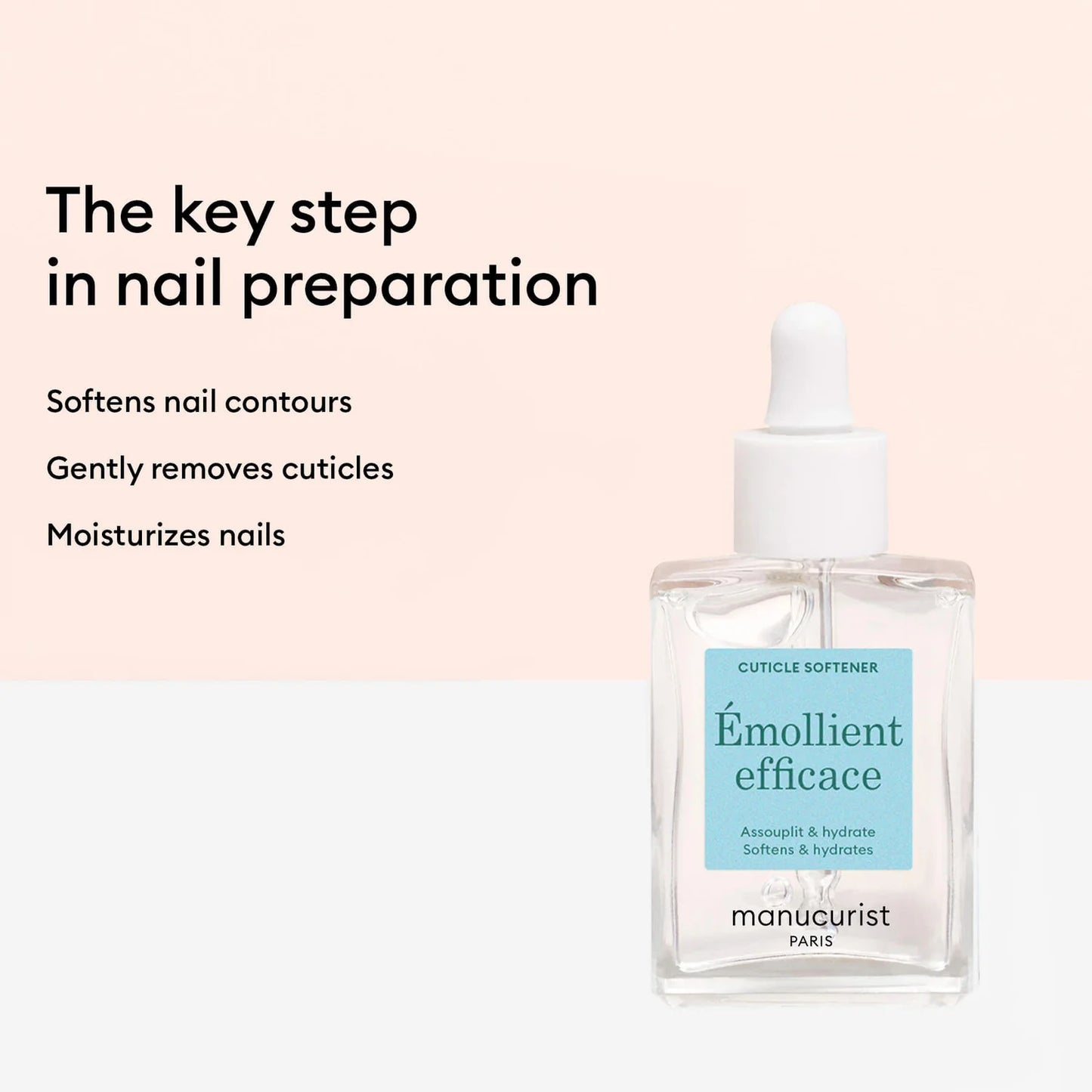 Manucurist Cuticle Softener – 97% bio-sourced nail care gel for softening cuticles and preparing nails for polish.