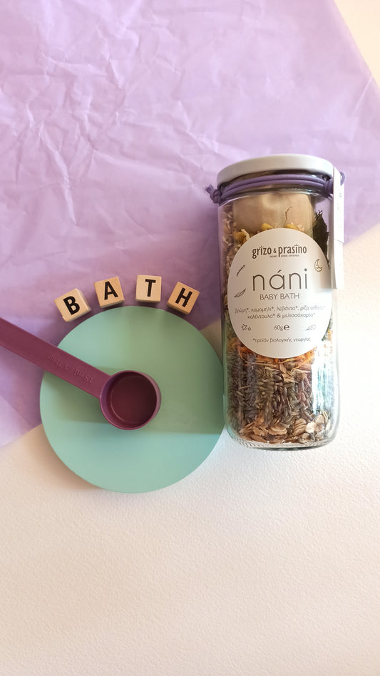 Relaxing herbal bath infusion for babies kids and adults.