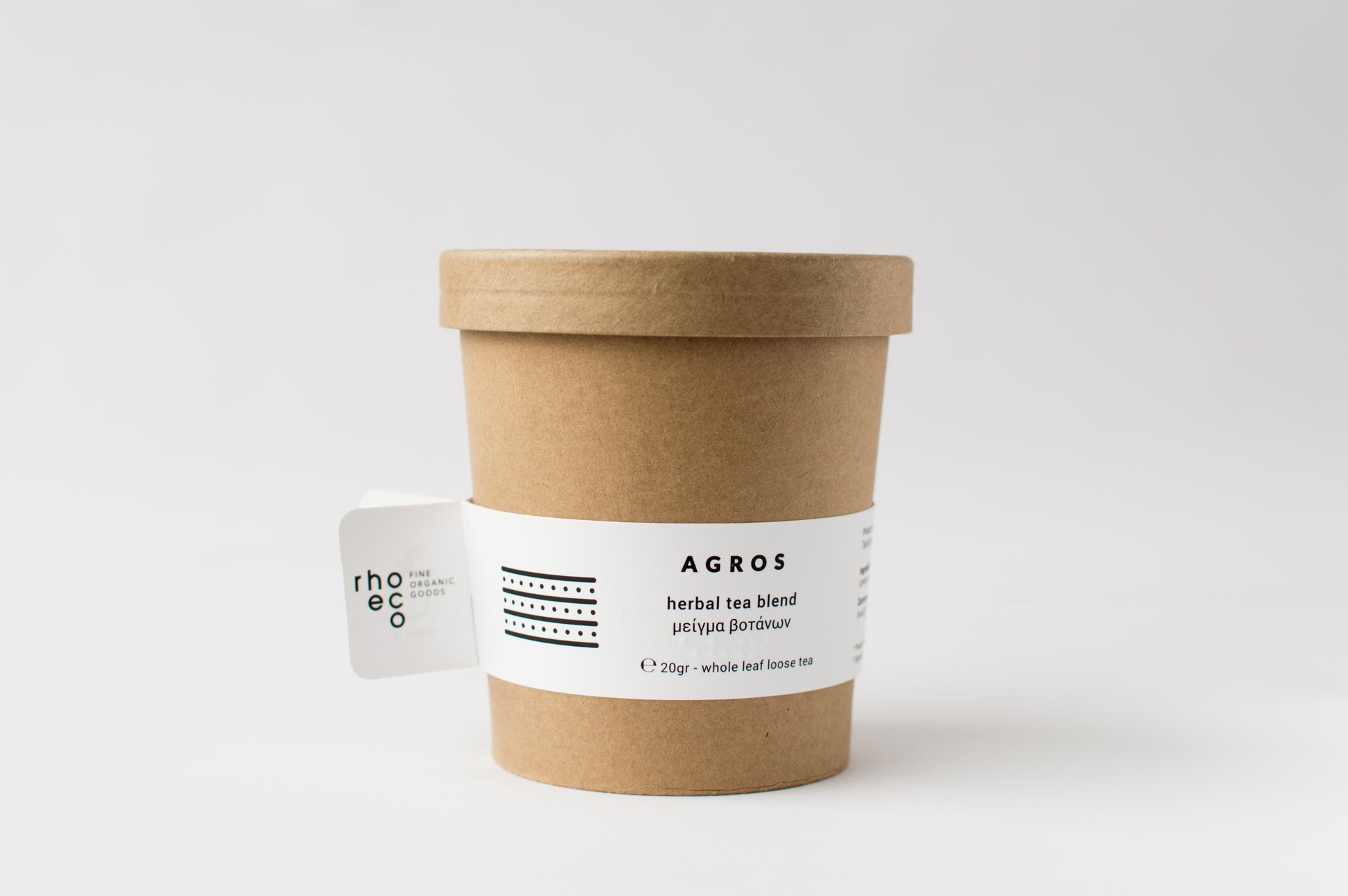 Herbal tea in a kraft container that can be used a a flower pot. The box includes seeds to plant once you are done with the tea.
