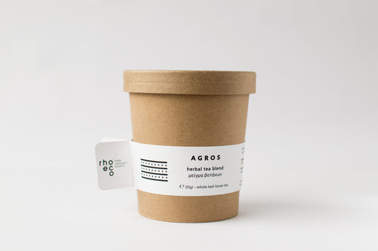 Herbal tea in a kraft container that can be used a a flower pot. The box includes seeds to plant once you are done with the tea.