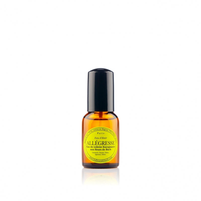 A 30ml bottle of Allegresse perfume - a perfume based on Bach Remedies that alters your mood like a herbal elixir. Natural perfume.