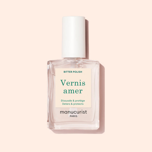 Manucurist Bitter Nail Polish bottle – natural nail treatment to strengthen nails and discourage biting.
