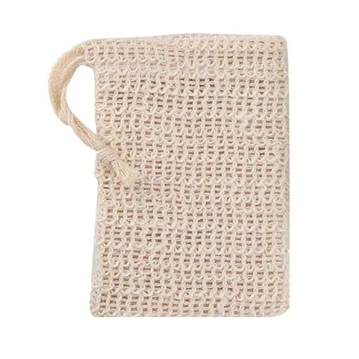 Natural cotton and sisal soap bag. A pouch that allows all the scraps of soap have a second life. Zero-waste and eco.