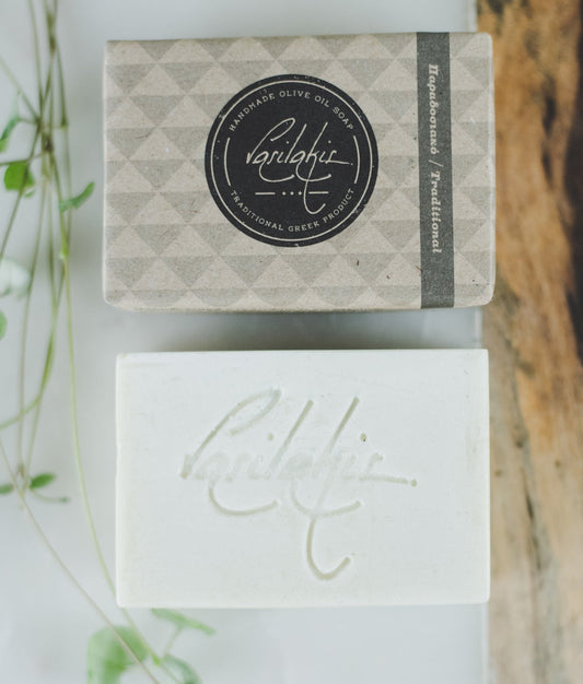 Pure castile soap made from Olive oil in Greece, for the most sensitive of skins including baby skin.