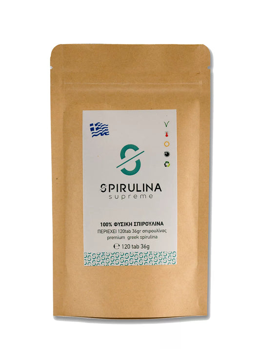 Spirulina Supreme 120 Tablets – Premium Greek Spirulina supplement