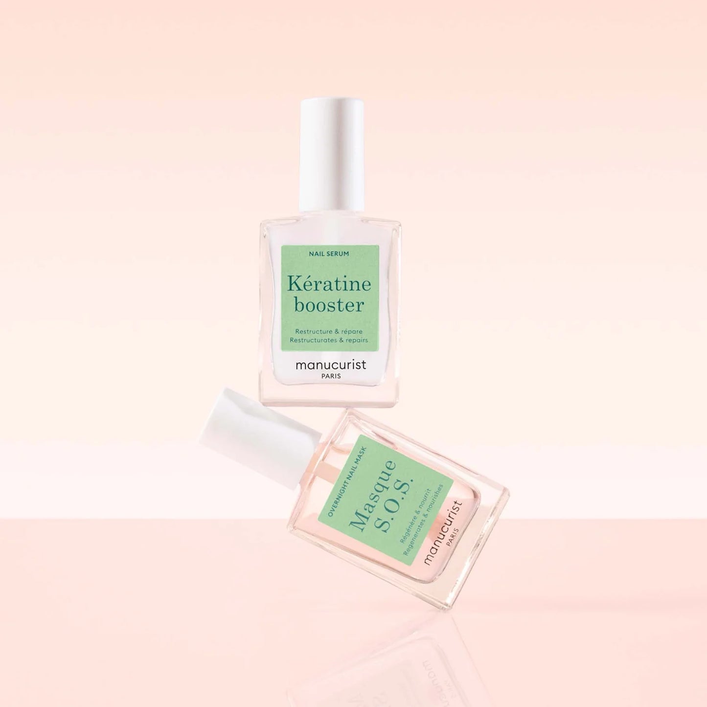 Manucurist Day & Night Duo – keratin nail repair and overnight hydration treatment for fragile nails.