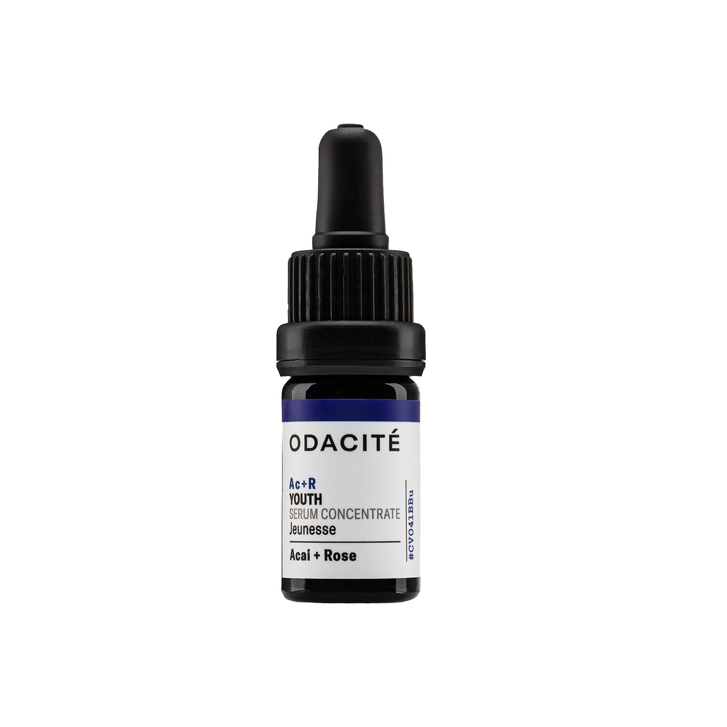 Odacite ac+r youth serum concentrate bottle on a white background