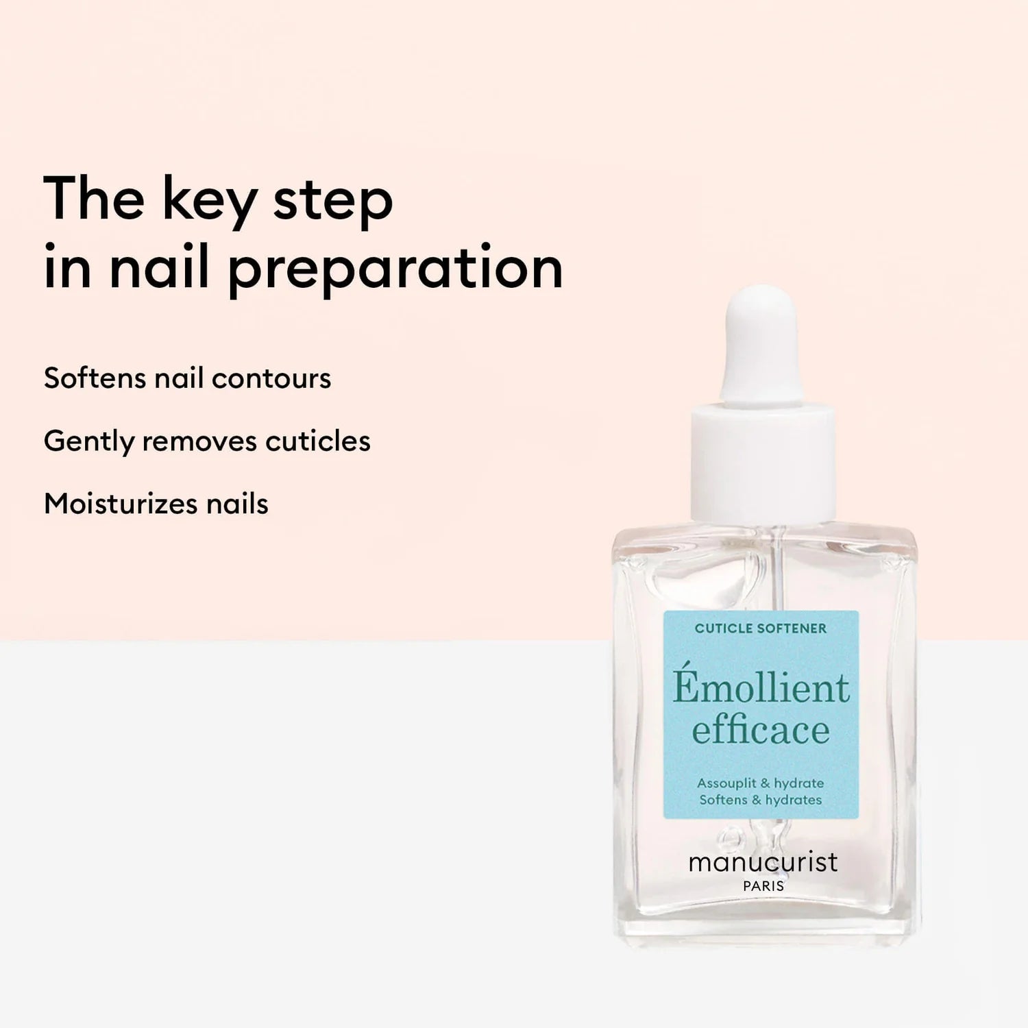 Manucurist Cuticle Softener – 97% bio-sourced nail care gel for softening cuticles and preparing nails for polish.