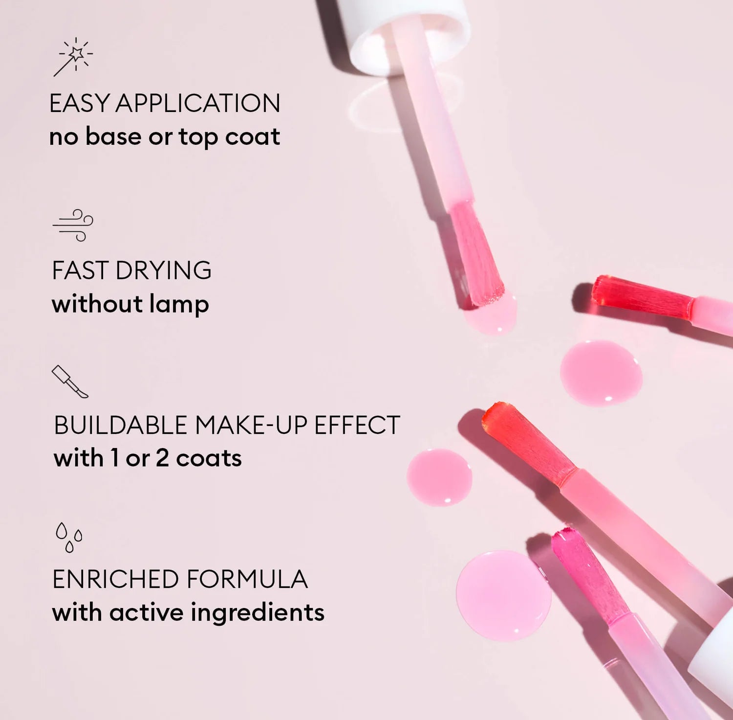 Manucurist Active Glow Raspberry – natural nail care polish with raspberry extract and mirror-shine finish.