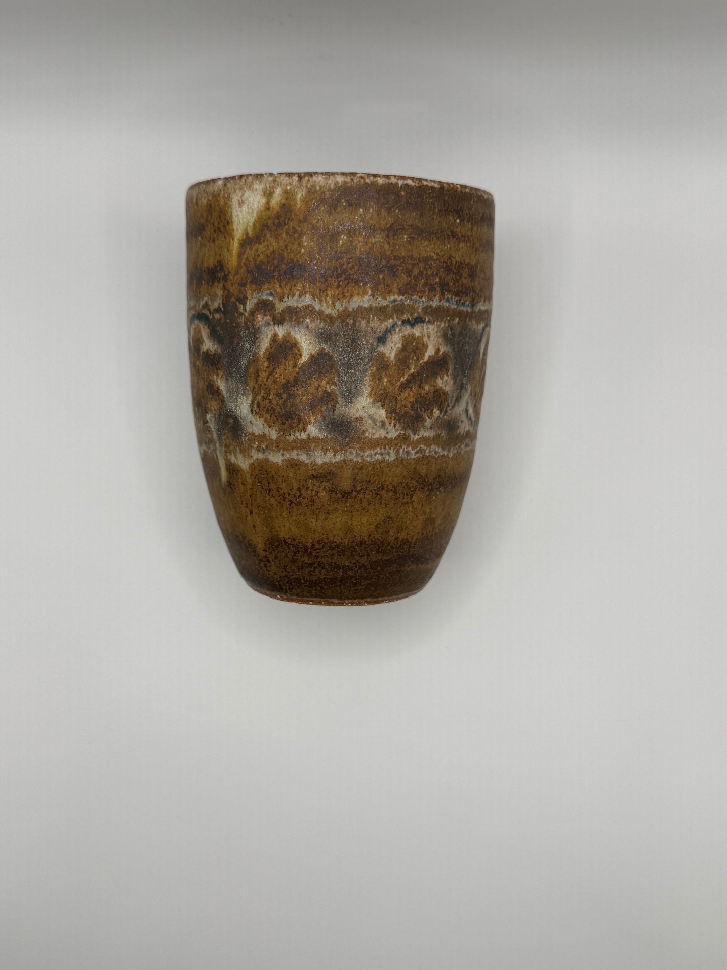 Earth-Toned Stoneware Cups | Handmade, Hand-Painted Ceramics
