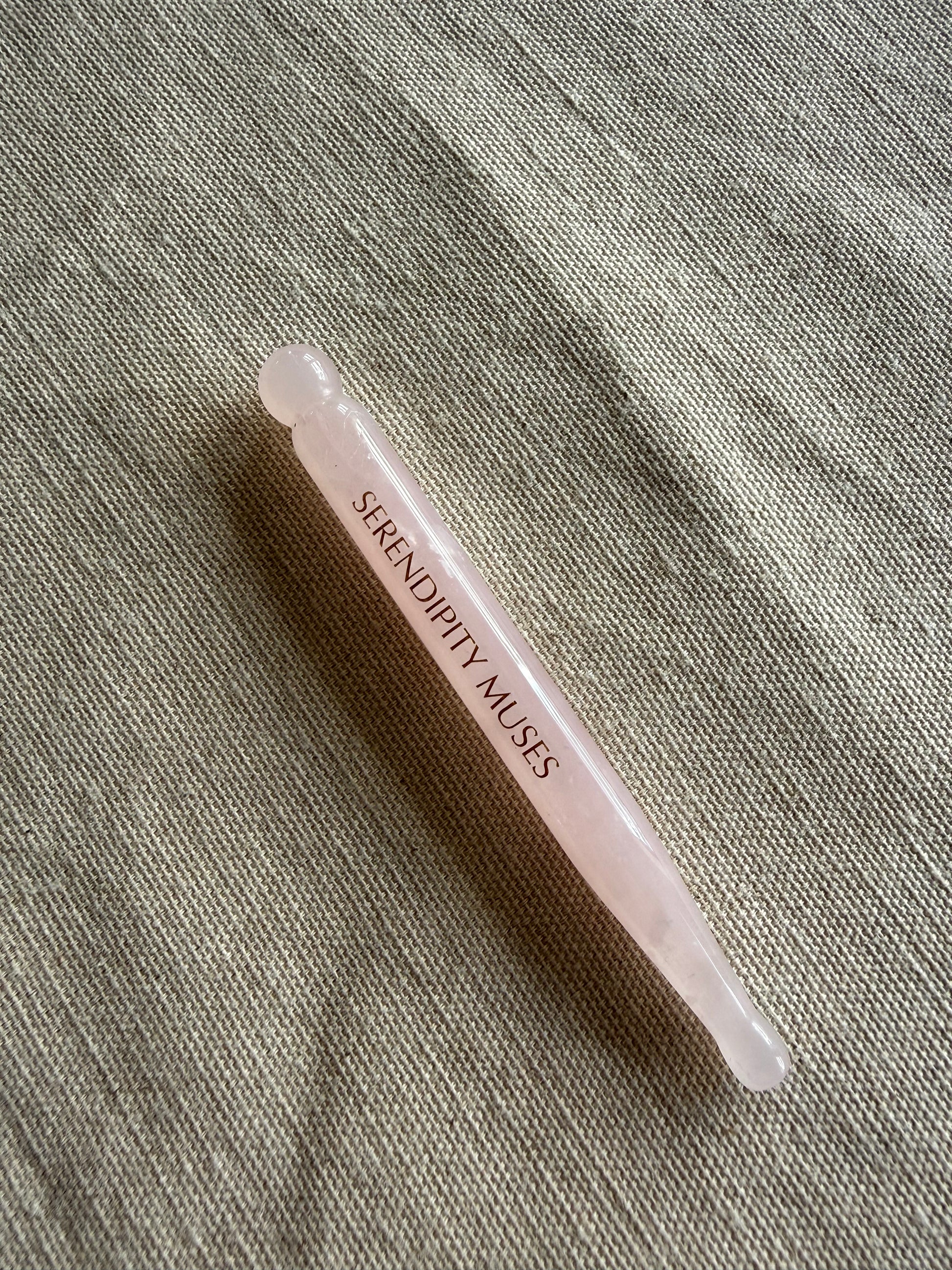     Premium rose quartz beauty tool for facial massage and circulation stimulation