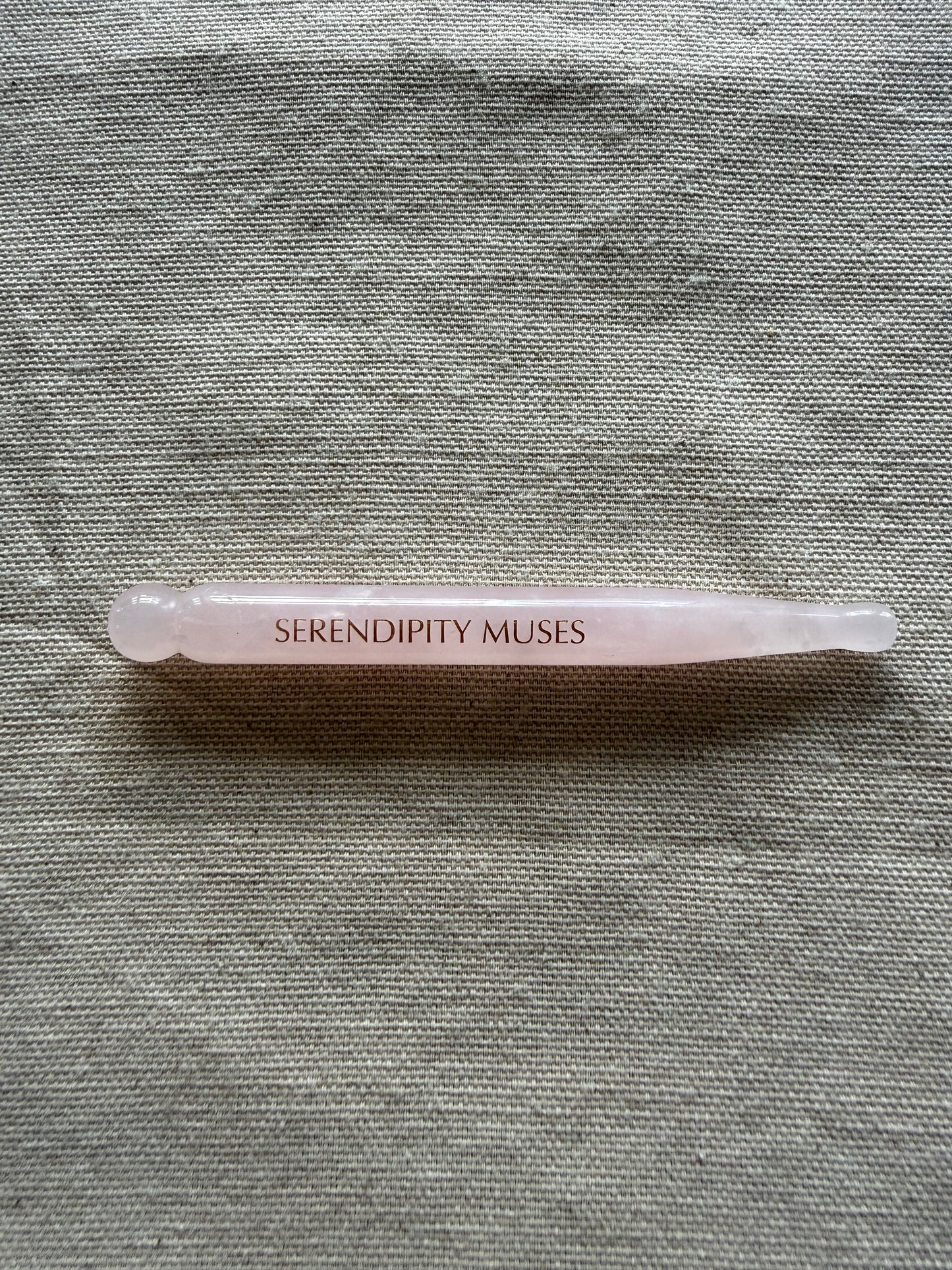     Natural rose quartz Bo Jin tool for facial tension release and skin massage