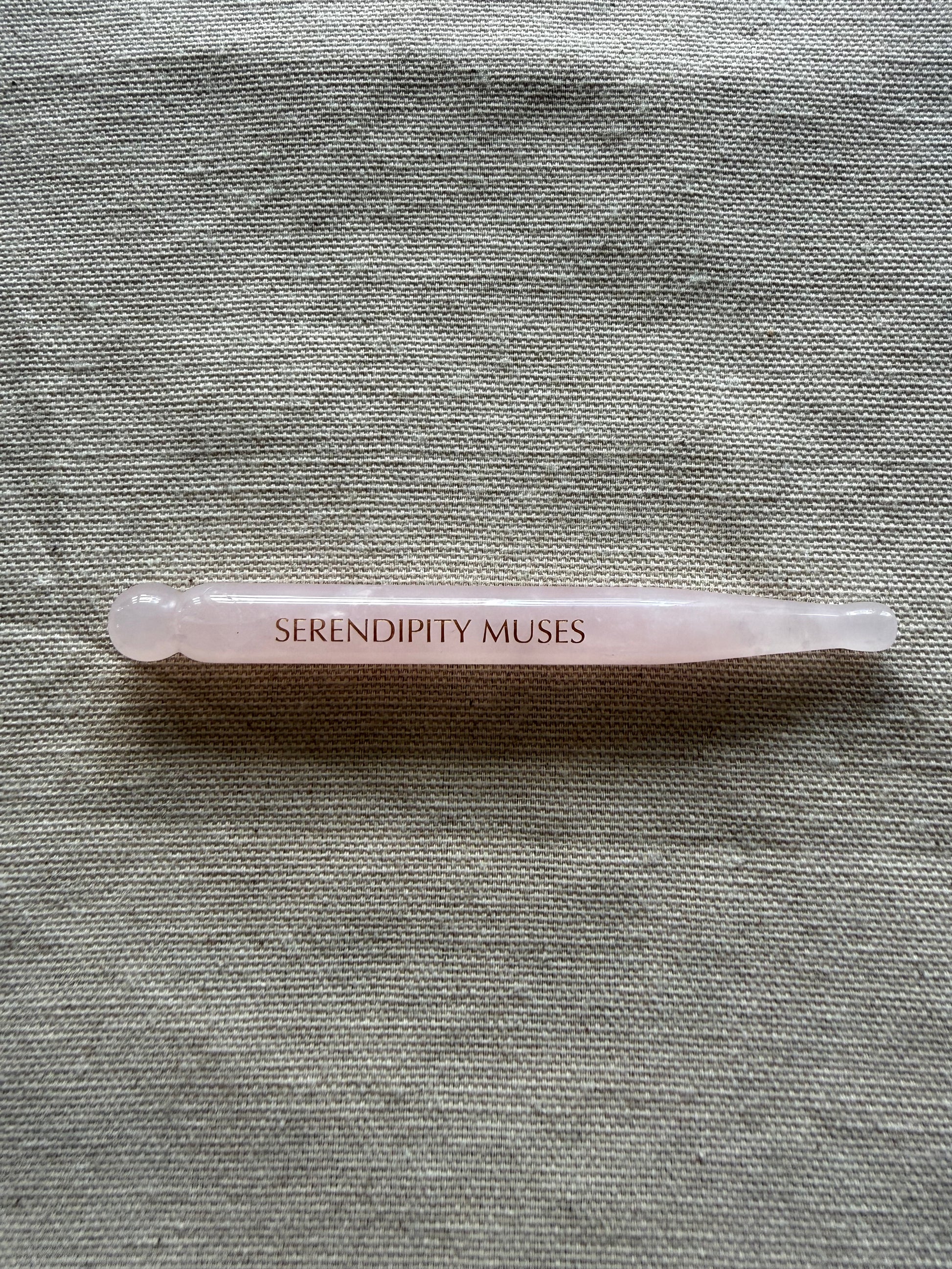     Natural rose quartz Bo Jin tool for facial tension release and skin massage