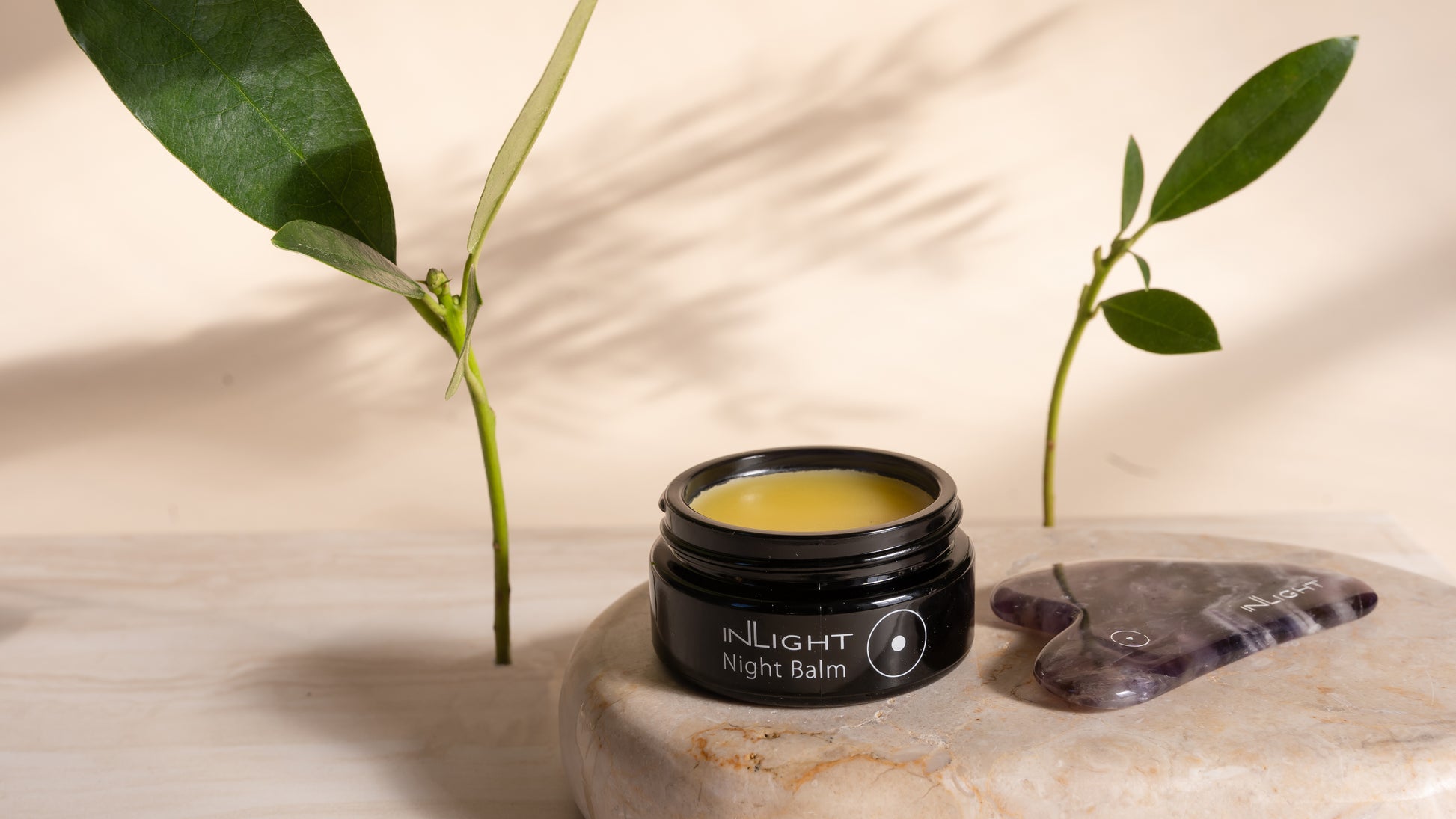 A jar of the inLight Night Balm 