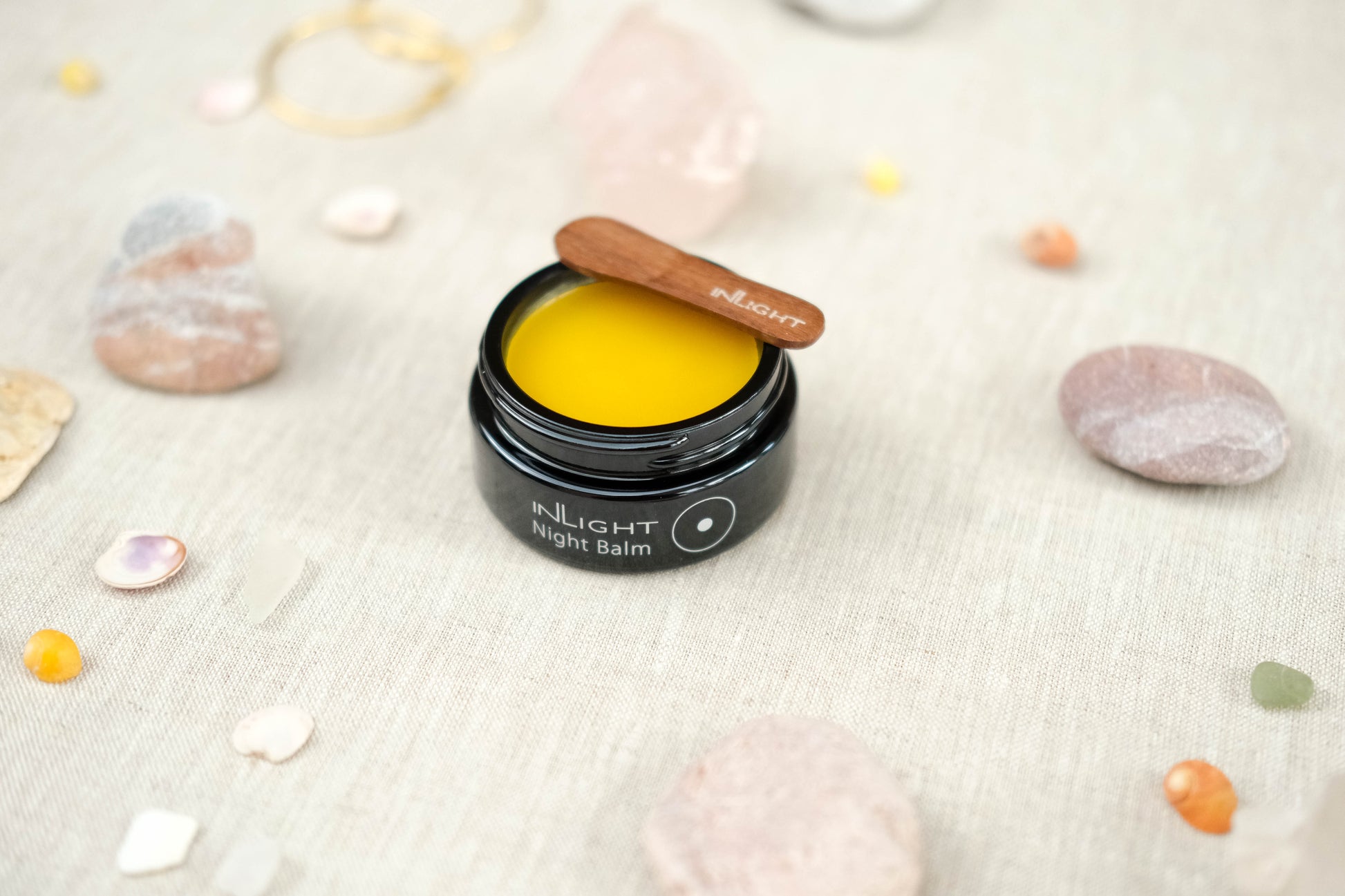 A jar of the inLight Night Balm 