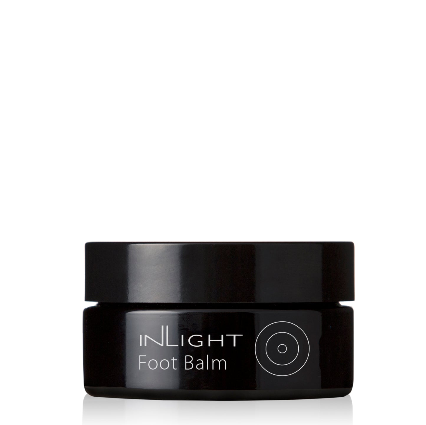 A jar of Inlight Foot Balm on a white background