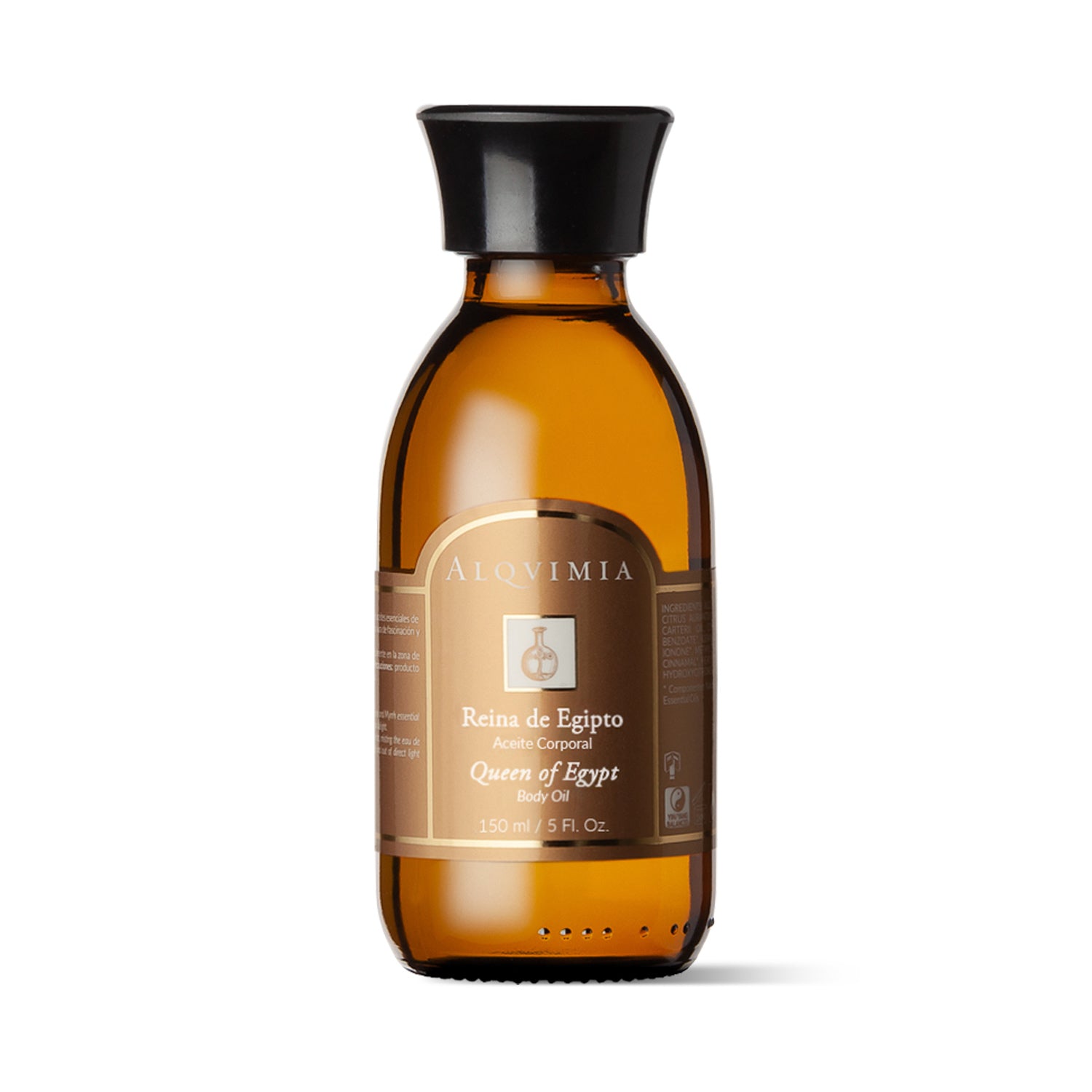 A botte of the Alqvimia Queen of Egypt body oil