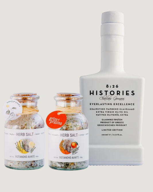 Early Harvest Olive Oil & Botanical Herb Salt Trio