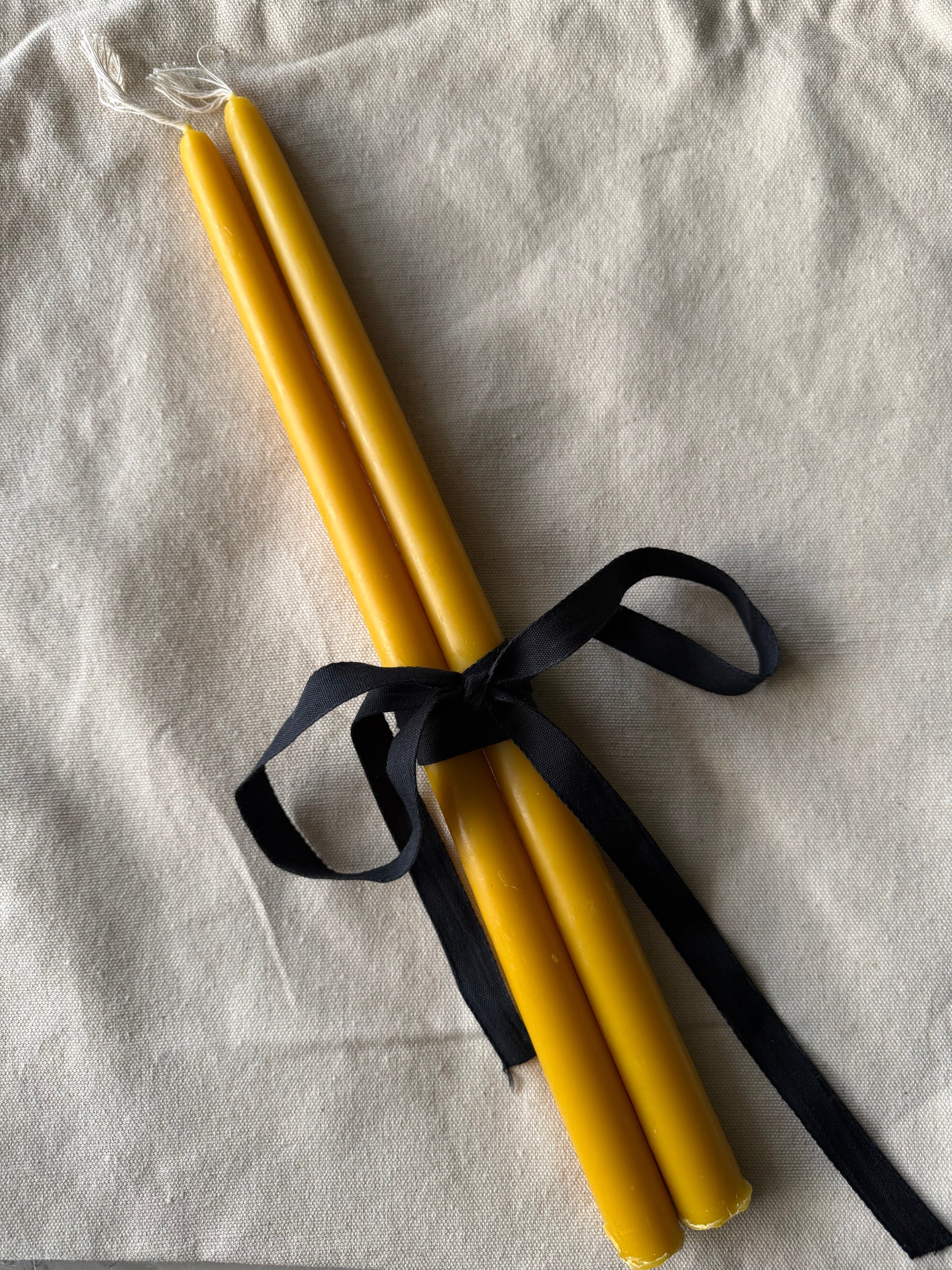natural beeswax large candles set 