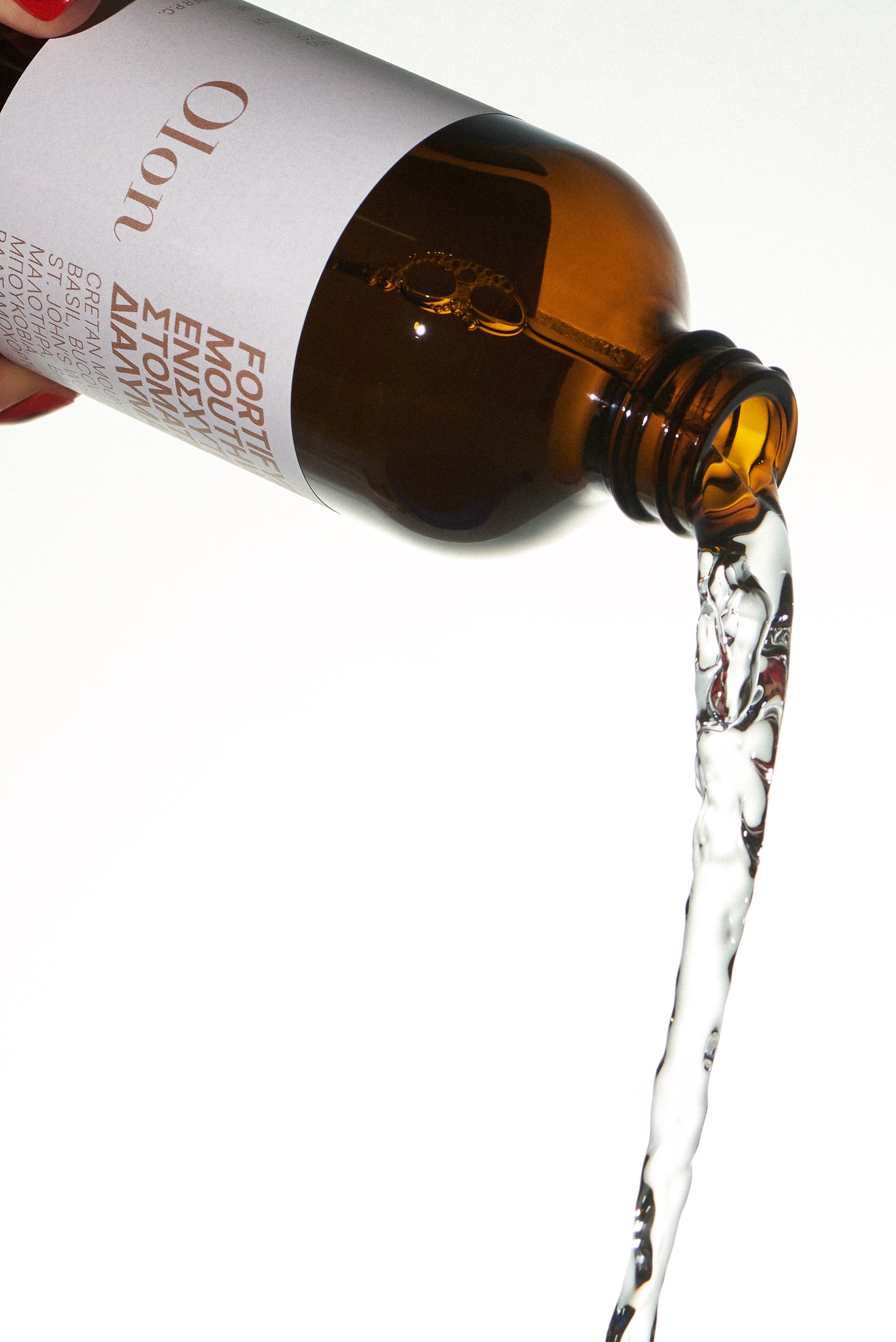 the bottle of the Fortifying Mouthwash by Olon