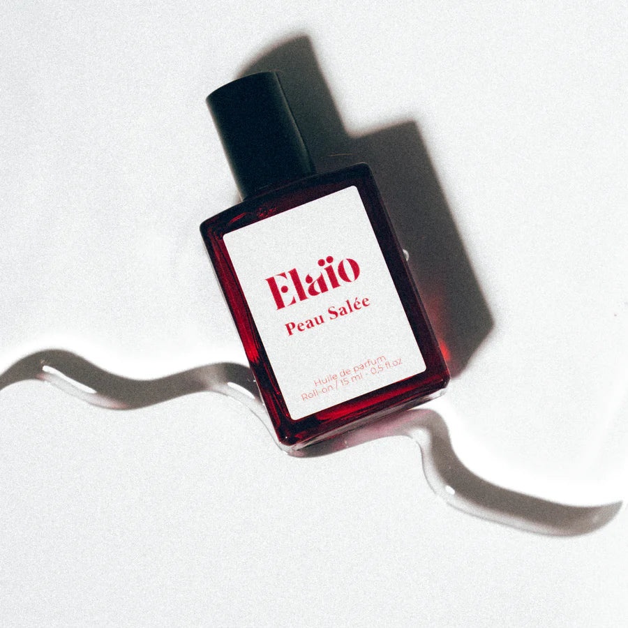 Perfume bottle labeled 'Elaïo Peau Salée' 