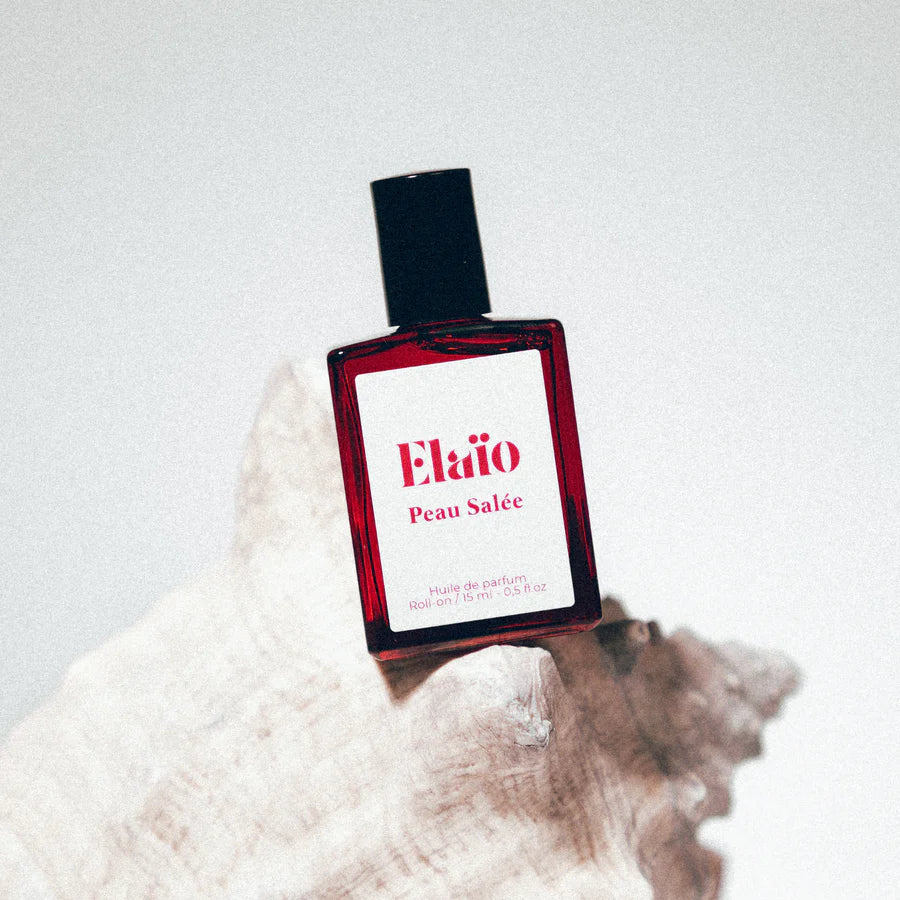 Perfume bottle labeled 'Elaïo Peau Salée' 
