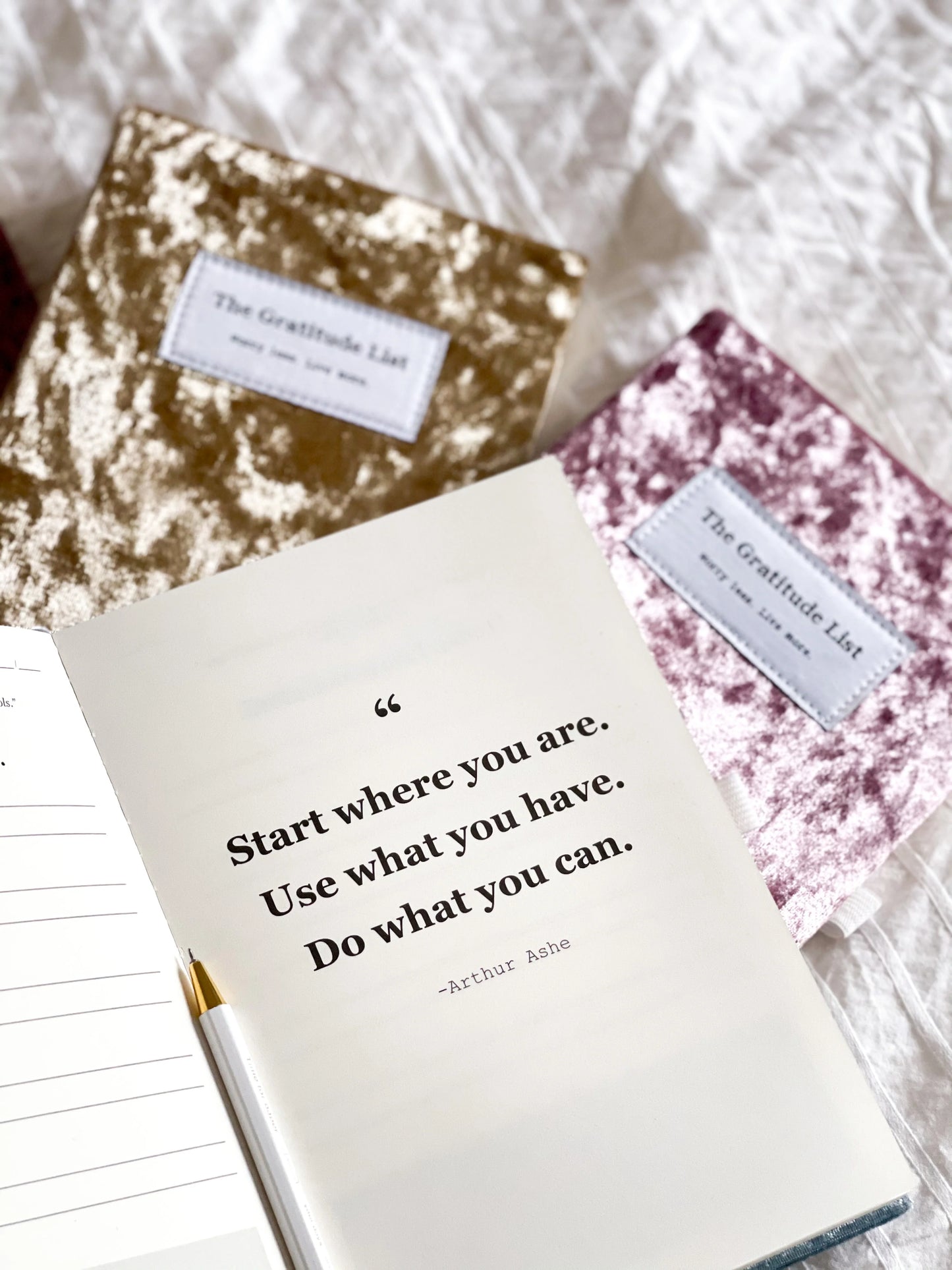 The Gratitude List Journal + Clear Quartz Manifestation Pen