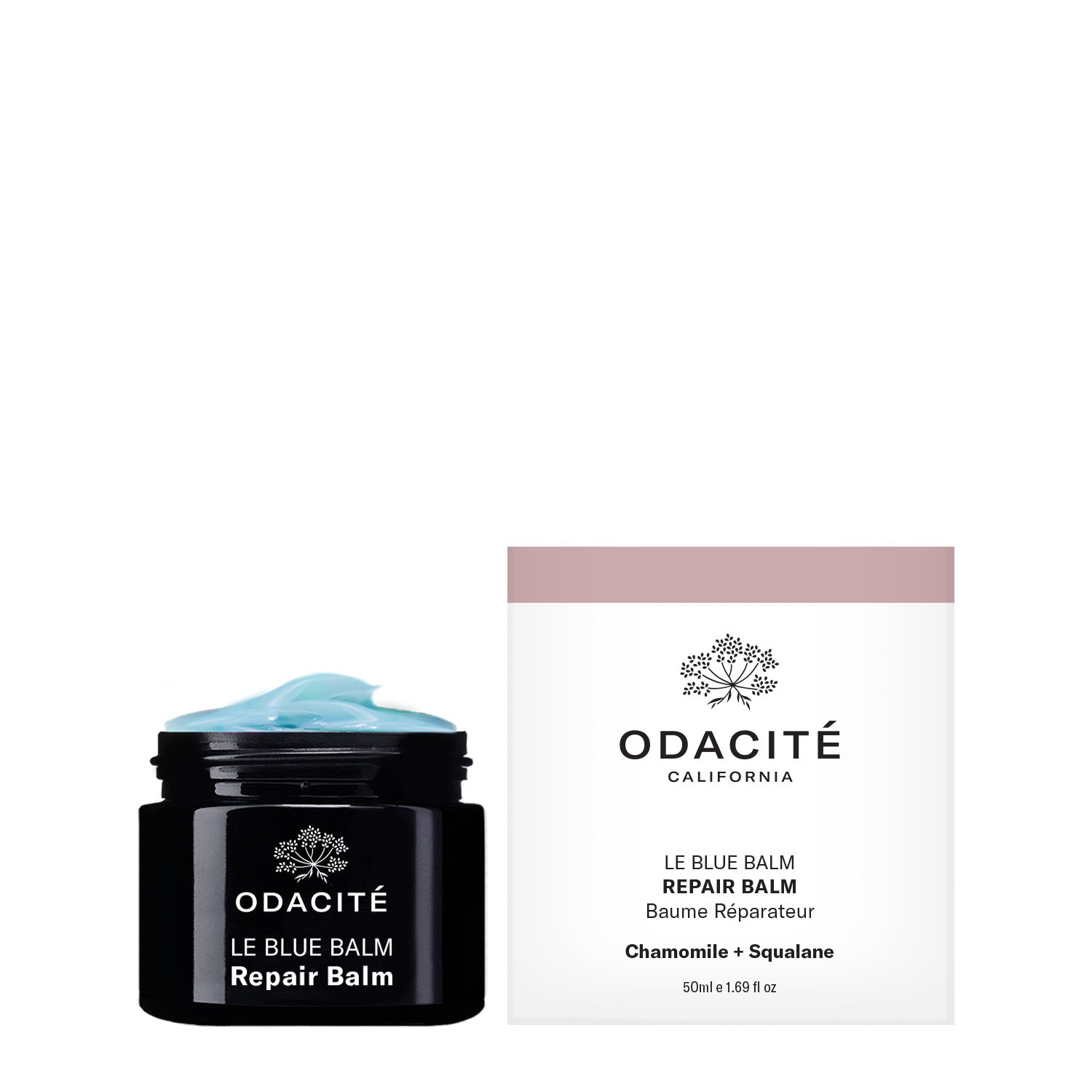 Odacite repair balm with packaging on a white background