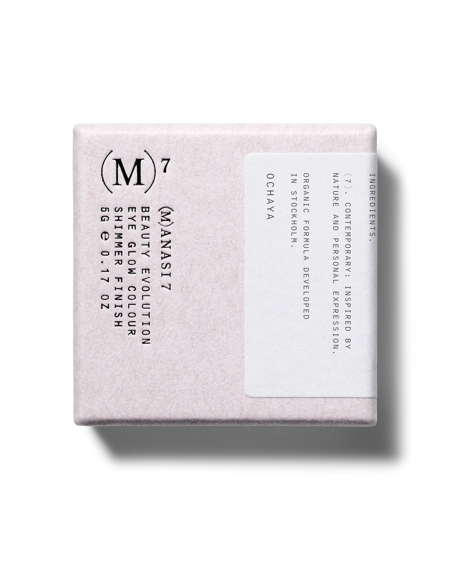 Manasi 7 Eye Glow Colour in the shade Ochaya product packaging on a white background