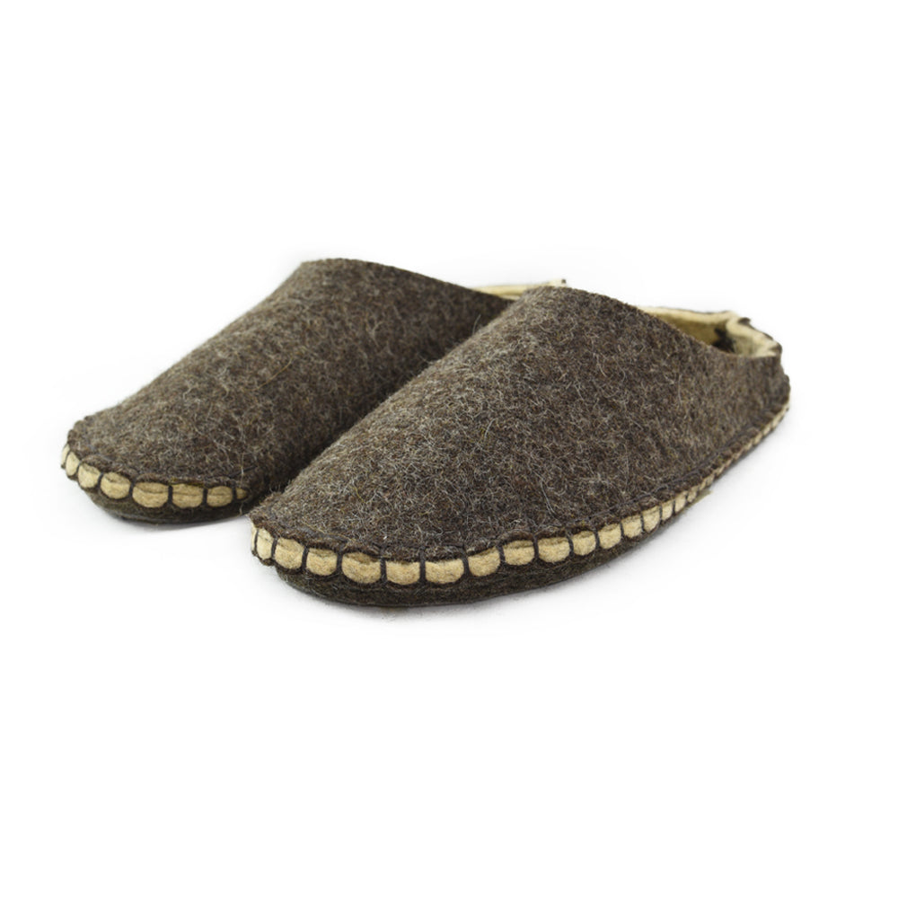 wool slippers barefoot