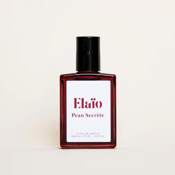 Elaïo Peau Secrète roll-on fragrance with sandalwood and musky notes