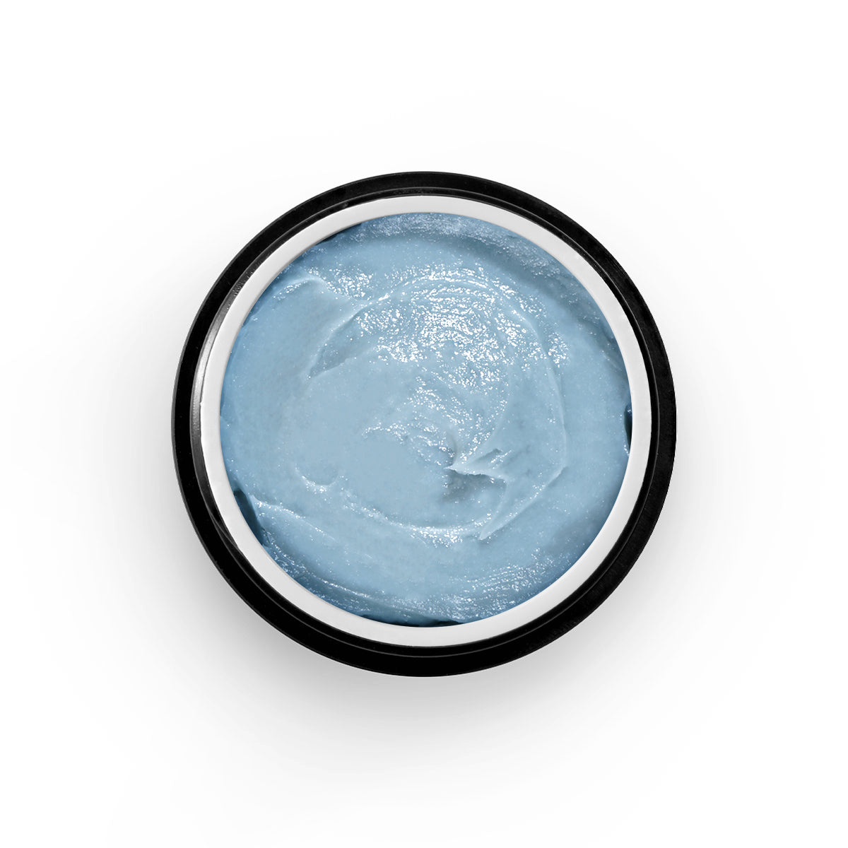 Jar of blue cream plasma by ayuna on a white background