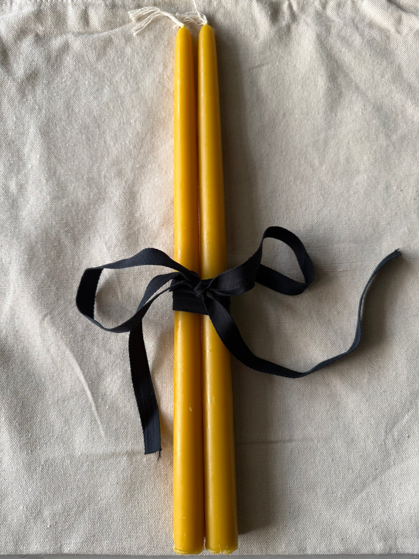 large pure beeswax candles set of 2 natural candles