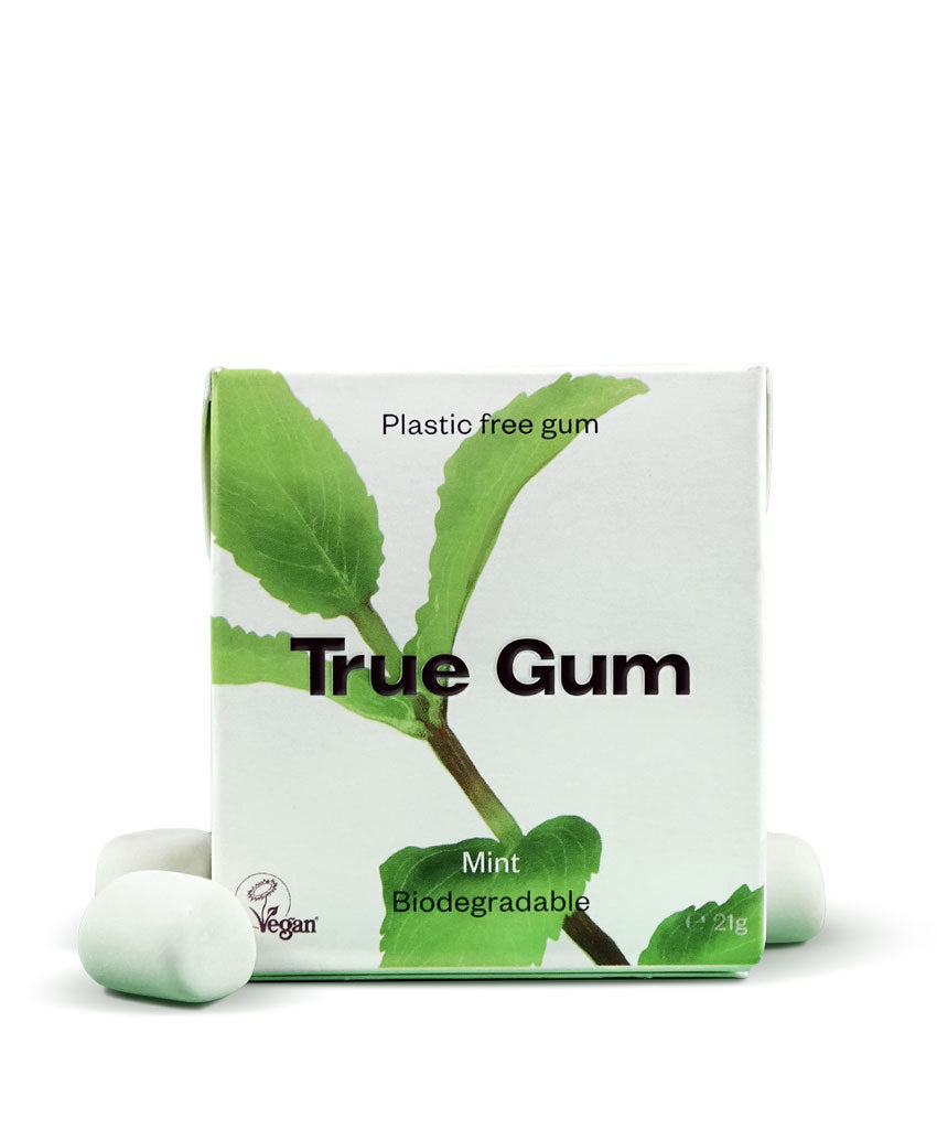 The packaging of True Gum Mint on a white background