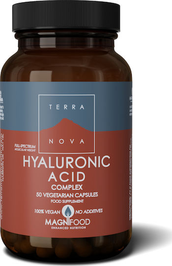 a bottle of Hyaluronic Acid complex by TerraNova on a white background